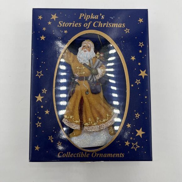 Vintage Pipka's 2001 Stories Of Christmas Carpenter Santa 11435 Holiday Ornament - Picture 2 of 12